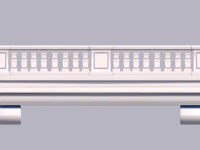 Balcony railing Free low-poly 3D model