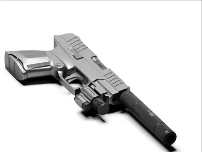 Gun Glock2 Options 3D model