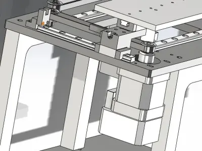Three axis belt mechanism 3D model