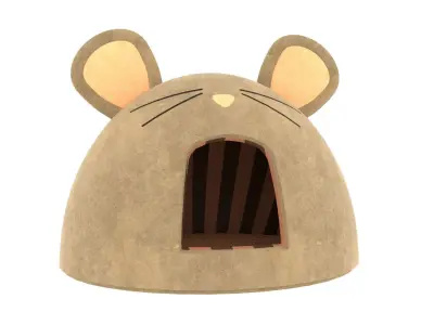Mouse Meow Hut Cat Hut Cat Tent Yellow 3D model