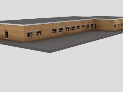 Realistic European City Block Building 35 3D model