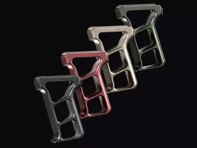 Tactical Dynamics aluminium skeletonized fore vertical grip Low-poly 3D model