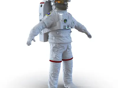  Extravehicular Mobility Unit Rigged 