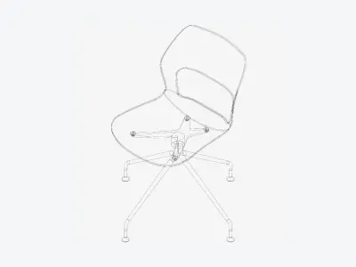 Chair - Office - Worksmart - 4 Star Glides Low-poly 3D model