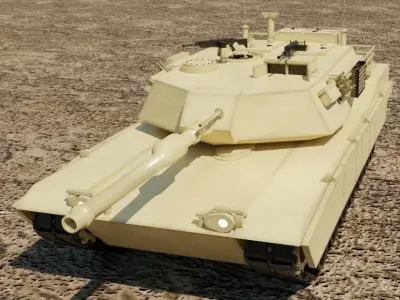 tank rigged animated 3D model