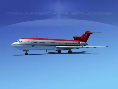 Boeing 727-200 Northwest Airlines 2 3D model