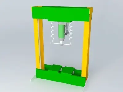 Hand press with hydraulic jack bottle 4 tons Free 3D model