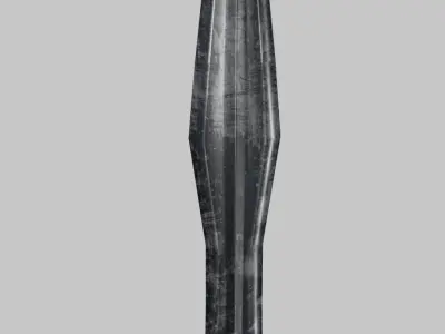 straight classic Germanic sword 3D model