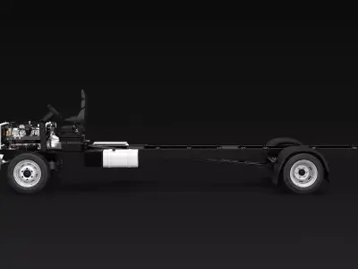 Semi Truck Undercarriage 3D model