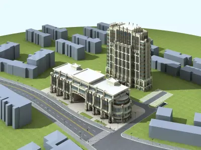 Office Building 3D model 345