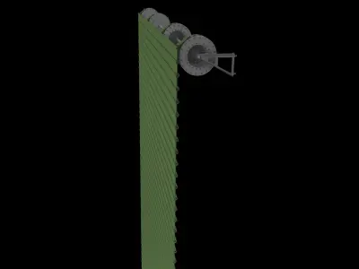 Roll up door 2 Low-poly 3D model by maguiber