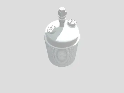 The 3D model chemical reactor industrial  Low-poly 3D model