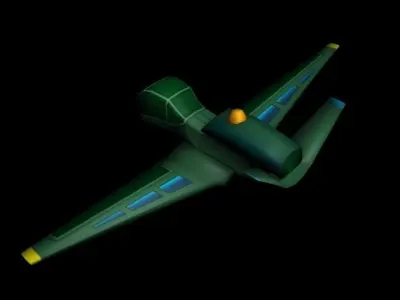 Cartoon AirPlane 2 Low-poly 3D model
