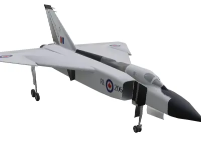 Avro CF-105 Arrow Low-poly 3D model purchase
