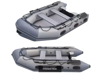 Inflatable boat Collection 3D Model Pack