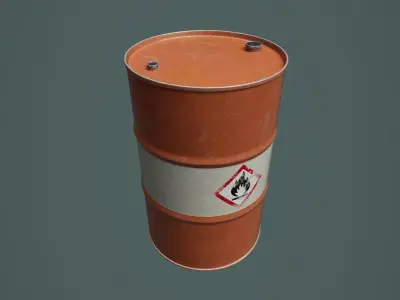 Oil Drum 01 Low-poly 3D model