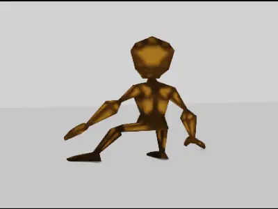 Alien of Varginha Retro Model PSX Style Low-poly 3D model