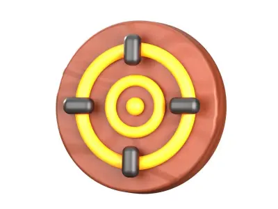 Target Arrow 3D Illustration 3D model