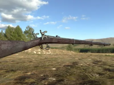 Lindsay Rifle Low-poly 3D model