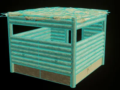 Pacific Bunker Low-poly 3D model