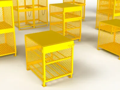 Set box for a gas cylinder 3D model