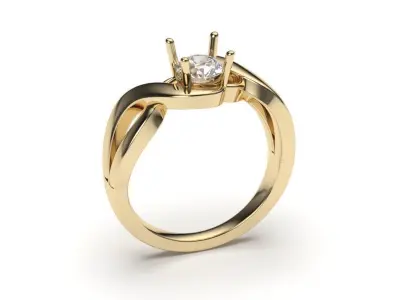 solitaire with ring sizes  8 part S101 3D print model
