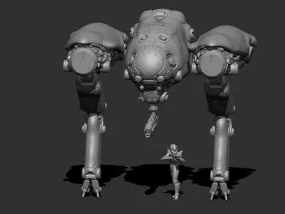 Bipod Mecha 3D print model