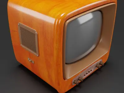 Vintage Wood TV 3D model