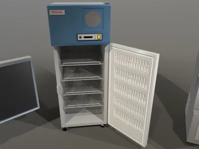Medical freezer laboratory Low-poly 3D model