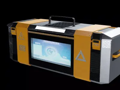 sci-fi crate army for game  Low-poly 3D model