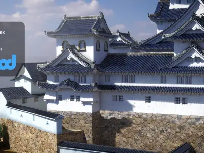 Japanese Castle 3D model purchase