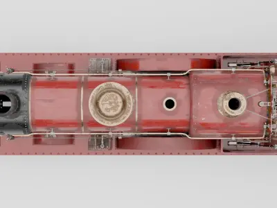 McConnell Bloomer Steam Locomotive 1851 3D model