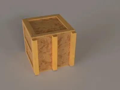 Wooden Crate - Low Poly PBR Low-poly 3D model