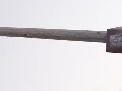 hammer wooden in sky Free low-poly 3D model