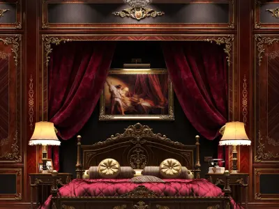 Luxurious Asnaghi Bedroom 3D model