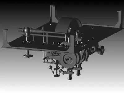 Valve steam model engine Free 3D model