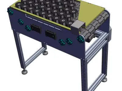 Motor permanent magnet rotor bearing feeding mechanism 3D model