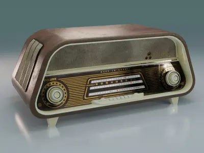 Old Radio Low-poly 3D model