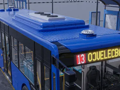 Yutong city bus 3D model 3D model