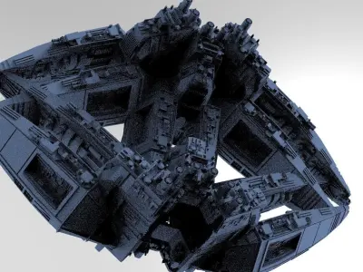 Sci-Fi Ship ring 1 3D model