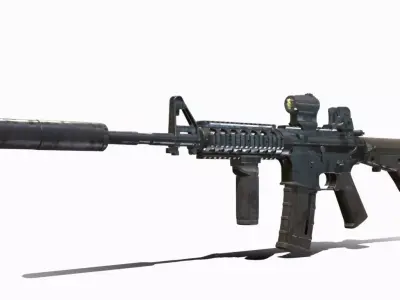 M4A1 PERSONALIZADO Low-poly 3D model