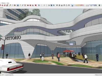 Sketchup Commercial Complex M2 3D model