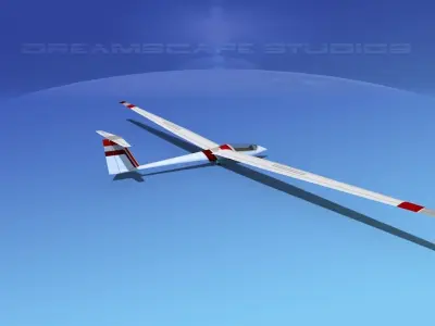Schleicher ASW 22 Sailplane V10 3D model