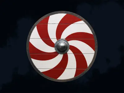 Viking shield 2 - Freshforged Low-poly 3D model