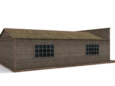 Warehouse Low-poly 3D model shop