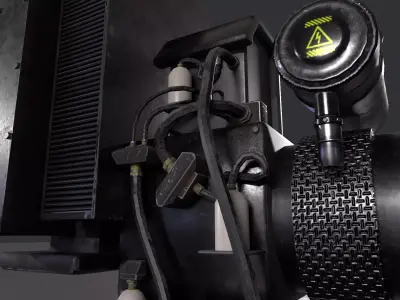 Industrial electric generator Free low-poly 3D model