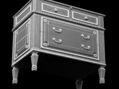 auffrance furniture Louis XVI Commode 3D model
