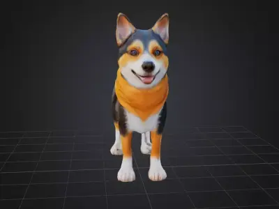 Cartoon Dog 3d model 3D model