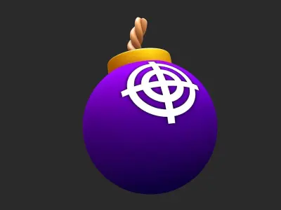 Stylized bomb 3D model