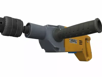 Old electric drill 3D model